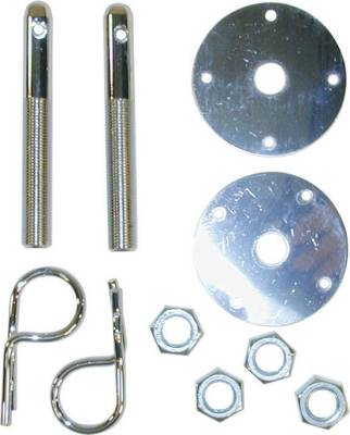 Precision Racing Components - PRC 994051 Steel Hood Pin Kit - Hair Pin Style