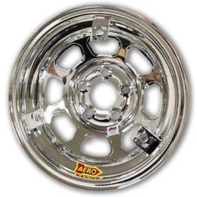 Aero Race Wheels - Aero Race Wheels 52-285030T3 Chrome 15X8  5x5 3 inch  Offset w/3 Tabs for Mud cover