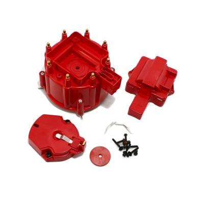 Assault Racing Products - Chevy/GM HEI Red Distributor Cap Rotor Kit SBC 350 400 BBC 454 Chevy Ford Mopar