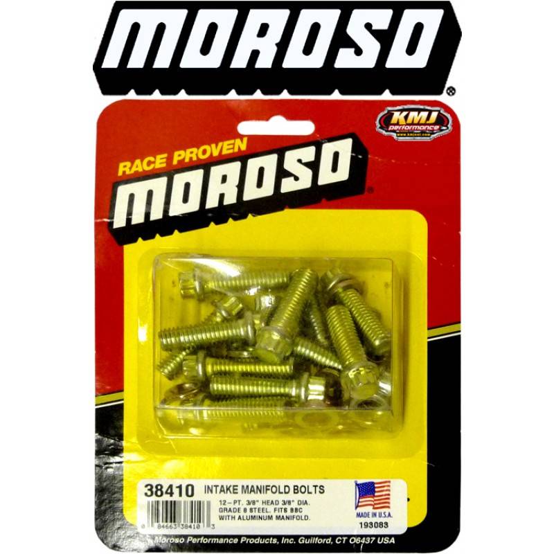 Moroso 38410 Big Block Chevy Dual Plane Intake Manifold Bolt Kit 396