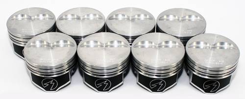 Speed Pro FMP H631CP Chevy 350 SBC Flat Top Pistons Moly Rings Kit STD