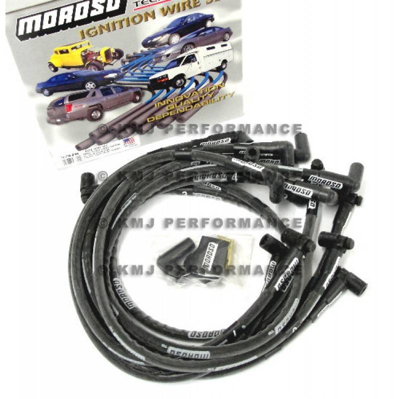 Moroso 9762M MagTune SBC Chevy 350 Spark Plug Wires HEI 90 Over Valve