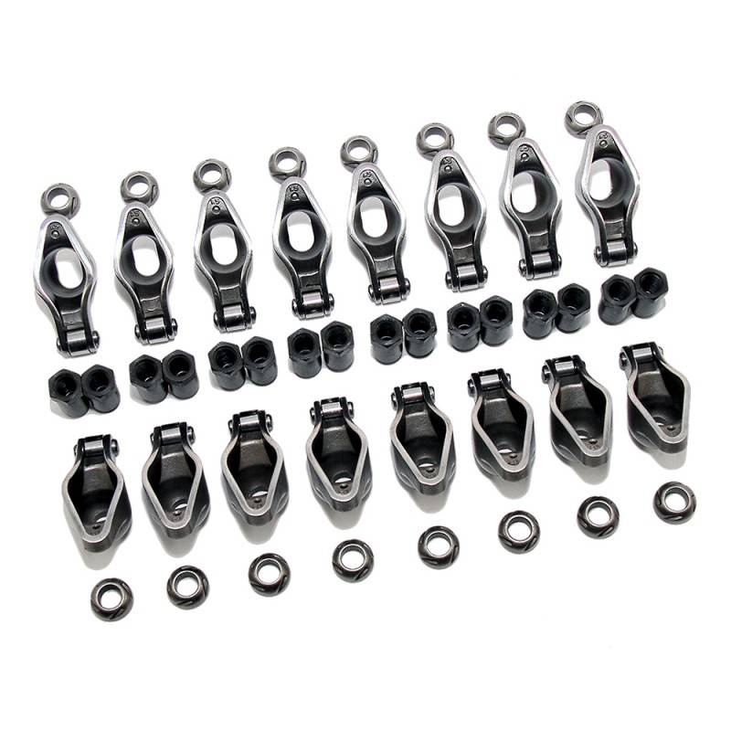 w/Nuts and Balls Chevy SBC 350 1.6 Ratio 3/8" Steel Roller Tip Rocker Arms Set