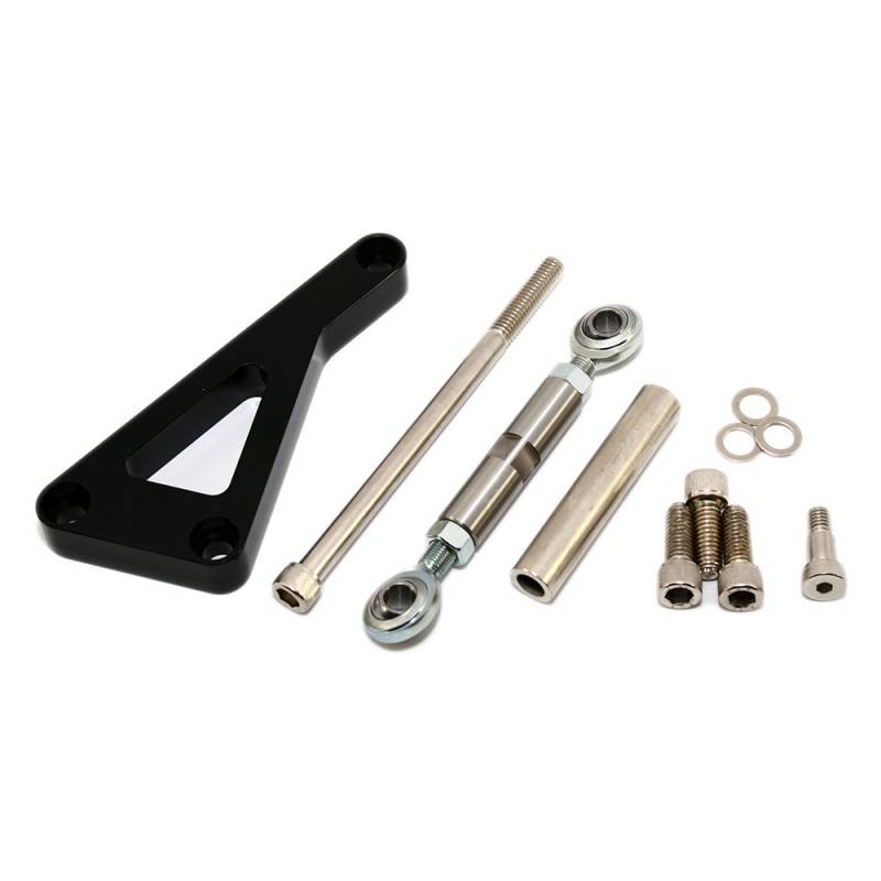 SBC Chevy 350 Black Aluminum Alternator Bracket Fits Long Pump LWP