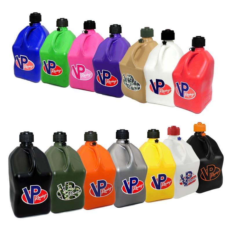 VP Racing 4 Pack Square Blue 5 Gallon Fuel Jugs Circle Track Drag Race Off Road