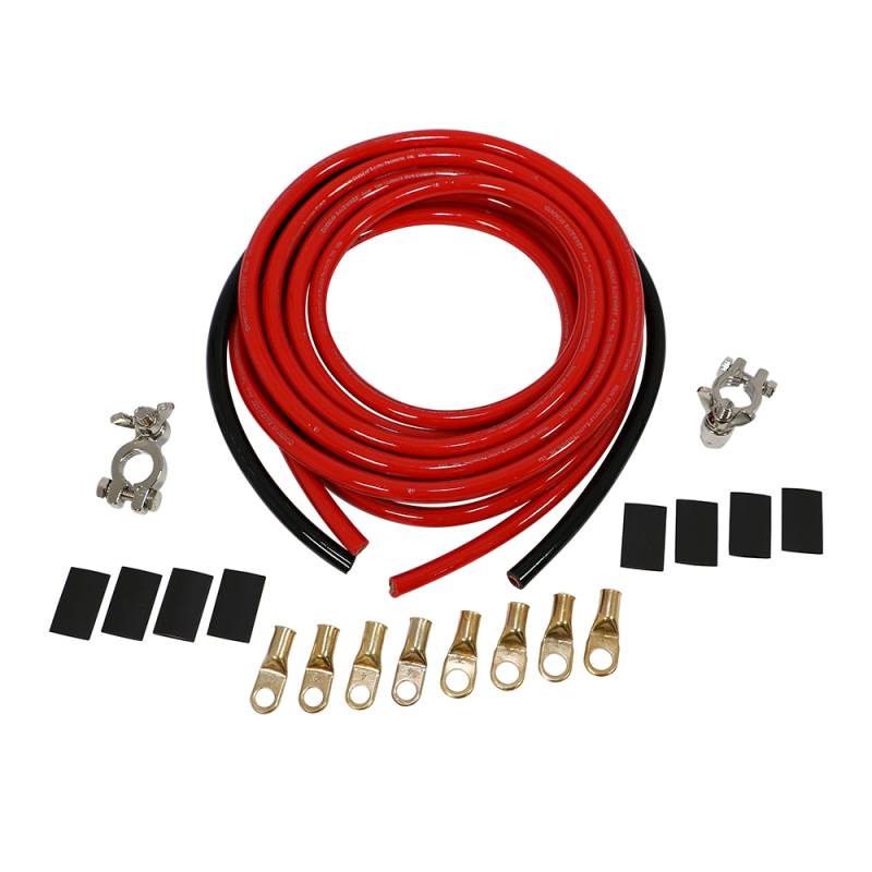 QuickCar 57009 Battery Cable Kit 4 AWG Top Mount w/ 15' Red & 2' Black