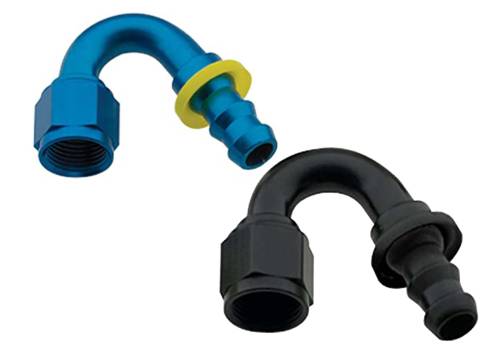 PUSH LOCK RACE HOSE ENDS - 150 Degree Push Lock Fittings 