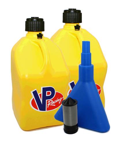 Fuel Jugs and Funnels  - 2-5 Gallon Race Fuel Jugs with Funnel and Filter 