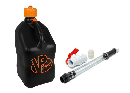 Fuel Jugs and Funnels  - 5 Gallon Race Fuel Jug with 1 Hose and Ball Valve