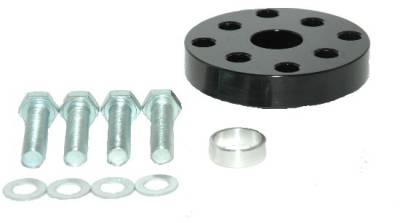 Assault Racing Products - ARC 18050 1/2" Billet Black Aluminum Universal Fan Spacer - Ford/Chevy Stock Car Modified