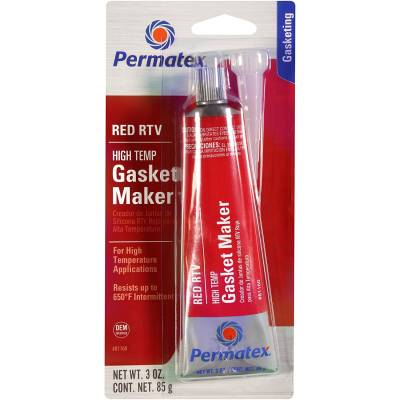 Permatex - Permatex 81160 High-Temp Red Gasket Maker & Sealer -3 oz Tube