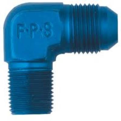 Fragola - Blue 90 Degree-6AN to 3/8" Pipe Adapter