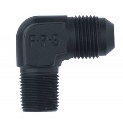 Fragola - Black 90 Degree-8 AN to 1/4" Pipe Adapter