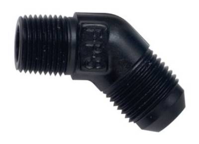 Fragola - Black 45 Degree-8 AN to 3/8" Pipe Adapter