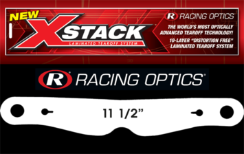 Racing Optics Inc - Racing Optics XStack 10204C 11-1/2" Button Ctr-Simpson RX/Super Bandit Tear Offs
