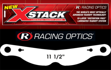 Racing Optics Inc - Racing Optics XStack 10231C 11 1/2" Button Ctr Tear Offs for Impact Champ, Nitro