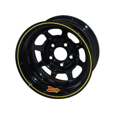 Aero Race Wheels - Aero Wheels 50-175040 Black 15" x 7" - 5 x 5" Pattern - 4" Back Spacing