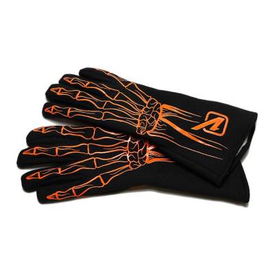 Velocita - FLO ORANGE Velocita Skeleton 2 Layer Racing Gloves