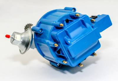 Assault Racing Products - Ford 351C 351M 400 429 460 HEI Distributor 65 000 KV Coil 7500 RPM Module Blue