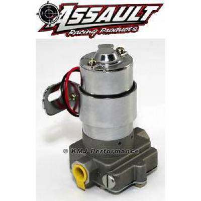 Assault Racing Products - High Flow Performance Electric Fuel Pump 130GPH Universal Fit 3/8" NPT Ports