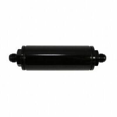 Assault Racing Products - ARC 4708BK Black Billet Aluminum In Line Race Fuel Filter 6" x 2" 8AN IMCA USRA