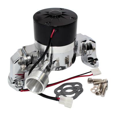 Assault Racing Products - Assault Racing Chrome Electric Water Pump Small Block Chevy 327 350 383 400 SBC