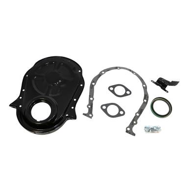 Assault Racing Products - 66-90 Big Block Chevy 454 Black Timing Chain Cover Kit - 396 402 427 BBC