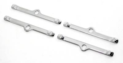 Assault Racing Products - Small Block Chevy 327 350 400 Chrome Plated Valve Cover Hold Down Tabs 4-3/4" - SOLD AS A SET OF 8