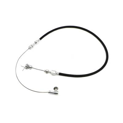 Assault Racing Products - 24" Universal Throttle Cable Wire Assembly Black Braided Steel Cut-To-Fit