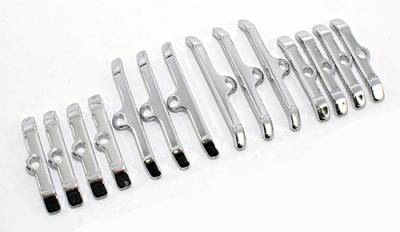 Assault Racing Products - BBC Chevy Chrome Valve Cover Hold Down Tabs Spreader Bars - 396 402 427 454