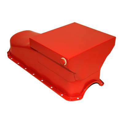 Assault Racing Products - 58-79 SBC Chevy Orange Drag Race Style Oil Pan 7qt - 283 327 350 400 Small Block