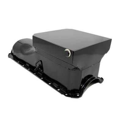 Assault Racing Products - 1965-1990 Big Block Chevy 454 Black Drag Race Style 6qt Oil Pan 396 402 427 BBC