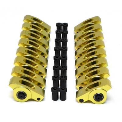 Assault Racing Products - Self Aligning SBC Small Block Chevy 350 Aluminum Roller Rockers 1.6 Ratio 7/16"