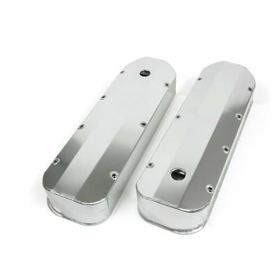Assault Racing Products - BBC CHEVY 454 Fabricated Aluminum Valve Covers Polished 427 Big Block Chevy 396
