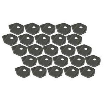 KMJ Performance Parts - 25 Pack Chassis Mounting Trick Tab 1/8"; Thick Steel 3/8"; Mounting Hole Weldable
