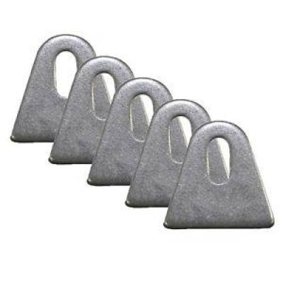 KMJ Performance Parts - 5 Pack Chassis Mounting Tabs 1/8"; Thick Steel 1/4"; X 1/2"; Slot 1-7/16"; Weldable