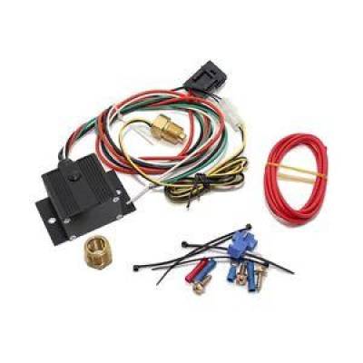 KMJ Performance Parts - Black Adjustable Electric Cooling Fan Controller Wiring Harness 150-240 Degree