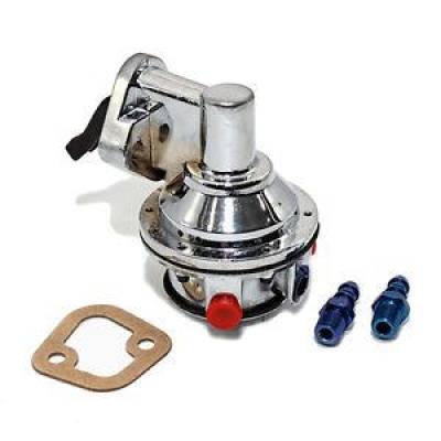 KMJ Performance Parts - BBC Big Block Chevy 396 454 Chrome Mechanical High Volume Pump With Fittings