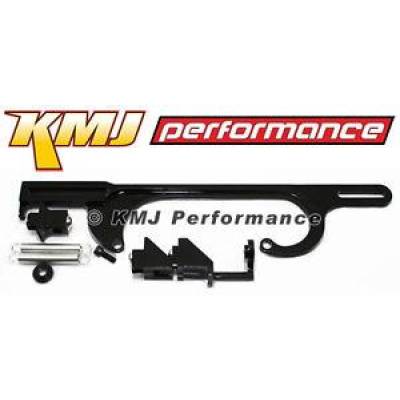 KMJ Performance Parts - Holley 4150 4160 Carburetor Throttle Bracket Assembly Kit Powder Coated Black