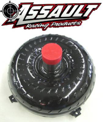 Assault Torque Converters - Assault 10.25" 2000-2400 Stall Torque Converter Ford C4 Trans 1970-up, 10 1/2" Bolt Circle, 1.375" Crank Pilot, Case-Filled 26 Spline