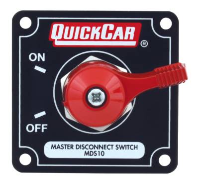Quick Car - QuickCar 55-009 Red Complete Master Disconnect Emergency Cut Off Switch 2 Post