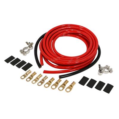 Quick Car - QuickCar 57-009 Battery Cable Kit 4 AWG Top Mount w/ 15' Red & 2' Black Wire
