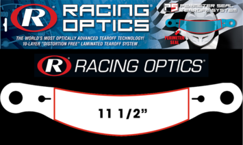 Racing Optics Inc - Racing Optics XStack 10206C 11-1/2" Button Ctr-Bell GTX.3, Carbon Tear Offs 30