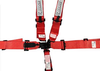 Assault Racing Products - Assault Racing Five Point Safety Harness Seat Belt 2026 SFI Date - Red