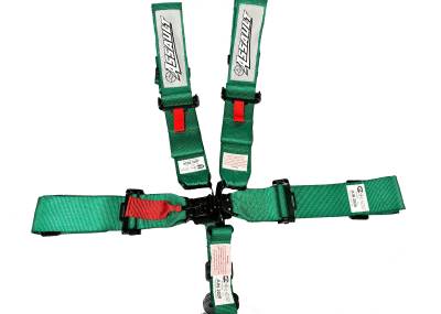 Assault Racing Products - Assault Racing Five Point Safety Harness Seat Belt 2026 SFI Date - Green