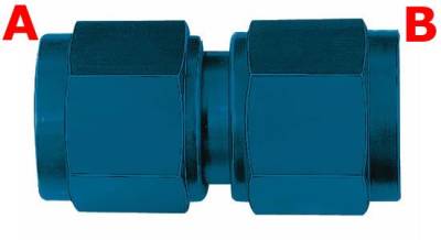 Aeroquip Performance Products - Aeroquip FCM2914 Female Flare Swivel Fitting -4 AN x-4 AN Blue Anodized Aluminum