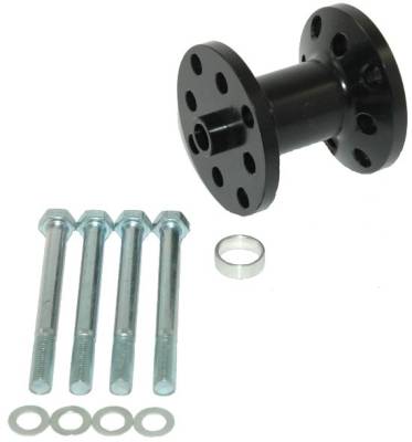 Assault Racing Products - 2" Billet Black Aluminum Universal Fan Spacer - Ford/Chevy Stock Car Modified