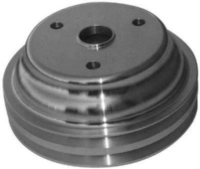 Precision Racing Components - SBC Aluminum Lower Pulley for Long Water Pump - 6.60" Diameter / 2.30" Bolt Circle