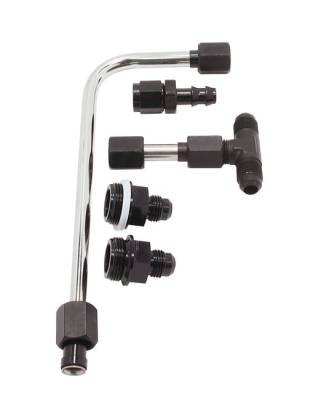 Quick Fuel Technologies - Fits Slayer Series and Model 4160 carbs -black #6AN fittings and 3/8" barb adapter.