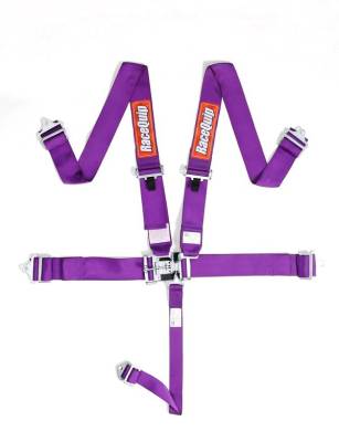 Racequip - Racequip Purple 5 Point 16.1 SFI Latch & Link Belt Set